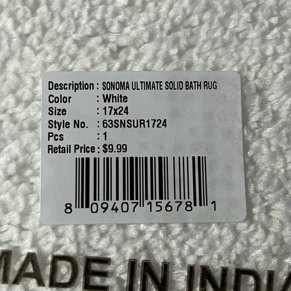Sonoma Soft White Bath Mat
